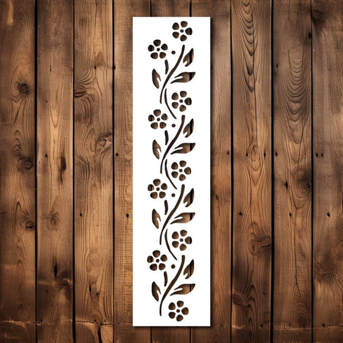 Generic Flower Border Stencil Template - Reusable Decorative Flower Stencils for Painting on