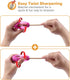Bostitch Office Twist-N-Sharp Manual Pencil Sharpener, 2 Holes for Standard and Jumbo Pencils, Random Color