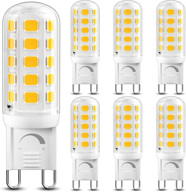 DiCUNO G9 LED Bulb Dimmable, 2700K Warm White, G9 LED Light Bulbs