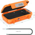ORIA Portable Security Case - Anti-Theft Waterproof Beach Safe Lock Box with 4-digit Combination Code, Orange