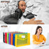 Waterproof Transparent Plastic File Folders, Expandable File Organiser - Large Capacity A4B4 File Wallet for