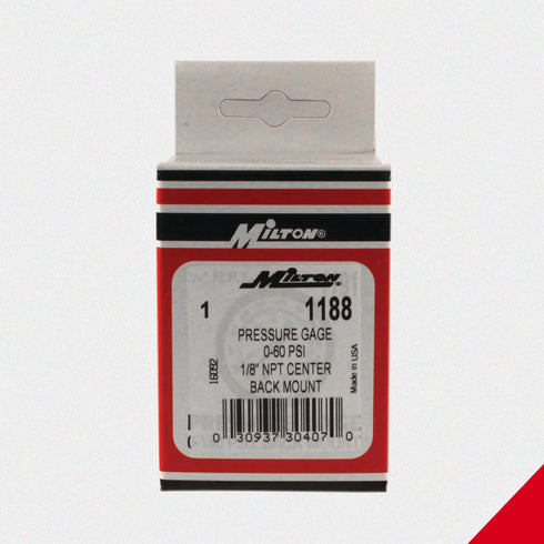 Milton Mini Pressure Gauge, 1/8" NPT, 0-60 PSI (1188)