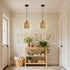 1 Pack, Bulb BoostArea Rattan Pendant Lights Kitchen Island, Farmhouse Chandelier with Handwoven Wicker Shade