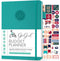 GoGirl Budget Planner, Monthly Financial Organizer, Expense Tracker Notebook Journal, A5 (Turquoise)