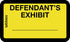 Tabbies Legal Exhibit Labels, Yellow DEFENDANT'S Exhibit 252 Labels/Pack (1-5/8"W x 1"H, Sheet: 5-1/4"W x 3-1/4"H)