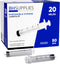 BH Supplies 20ml Luer Slip Tip Syringes (No Needle), Sterile Individually Wrapped - 50 Syringes