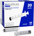 BH Supplies 20ml Luer Slip Tip Syringes (No Needle), Sterile Individually Wrapped - 50 Syringes