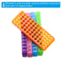 PATIKIL 60 Wells Tube Rack, 1 Set Vial Rack for Microcentrifuge Tubes 0.2/0.5/1.5/2ml (Red, Purple)