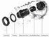 ZKSM (10Pcs), M20 1.5 6-12 Cable Glands Nylon Cable Glands Waterproof x Glands Range Black Cable Connector