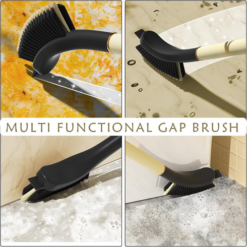 Hard Bristle Crevice Gap Brush, Long Handle Cleaning Tool for Bathroom and Kitchen, Multifunctional Gap Cleaner