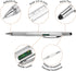 MECCANIXITY 4pcs 6 in 1 Multitool Tech Tool Pen Gifts for Men with Ballpoint Pen, Ruler, Screwdriver, Stylus, Refills