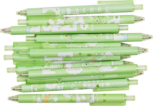 Maydahui 42PCS Green Matcha Frog Gel Pens, Cute Cartoon Animal Pen, Black Ink for Office School Party