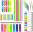 BAYTORY 960 Sheets Transparent Sticky Index Tabs, Clear Sticky Notes Long Page Book Markers for Book Annotation