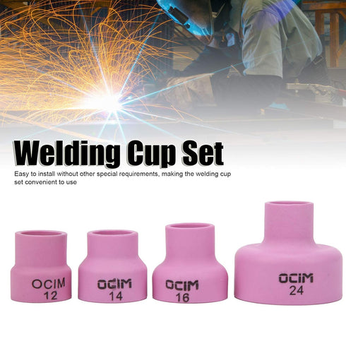 Glass Welding Cups Monster Gas Lenses for Welding Ceramic + Alumina Ceramic Welding Cup Set Alumina Torch Gas Lens Kit Industrial Supplies Wp?17 18 26 1.6