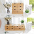 Bamboo Desk Organizer with 3 Drawers, Makeup Storage Drawer, Tabletop Organization Box for Home Office Workspace,