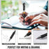 Spakon 200 Pieces Retractable Ballpoint Pens - Bulk Medium Point, 0.5mm Refillable Ink Pens for Office (Black)