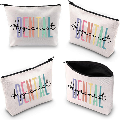 BLUPARK Dental Hygienist Makeup Bag - Dental Gift Zipper Pouch for Dentist Graduation, Dental Hygienist