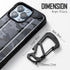 KeyUnity KS00BK Carabiner Clip Multitool - Stainless Steel 7 Tools in 1 | Quick Release Clasp | Wrench | Screwdrivers |