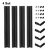 uxcell 4 Pcs T Slot 2020 Aluminum Extrusion Profile, 200mm x 20mm Anodized Black Linear Rail for 3D Printer, CNC, DIY