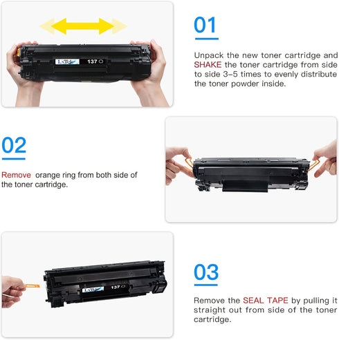 LxTek Compatible Toner Cartridge Replacement for Canon 137 CRG137, 1 Pack for ImageClass Printers