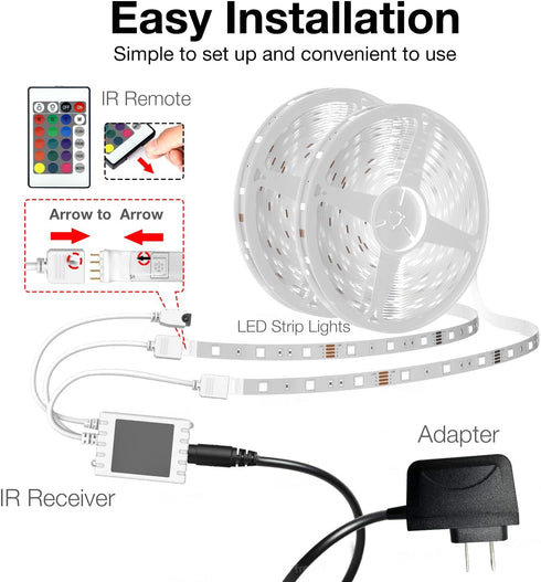 100ft, DAYBETTER Smart WiFi Led Lights Tuya App Controlled Led Strip Lights, Work with Alexa and Google Assistant