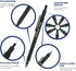Pacific Arc Chromagraph Metal Mechanical Pencil, 0.5mm Black Barrel for Drafting and Sketching