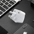 US Plug Adapter for USA: EU, UK, Australia, JP, Asia, Italy, Swiss - Convert Round to Flat Pin to USA Type B 3-Prong