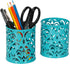 EasyPAG Metal Round Pen Holder 2 Pack - Dark Teal Desk Pencil Organizer for School & Office