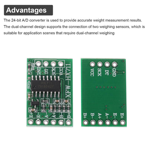 MECCANIXITY 3pcs HX711 Weighing Sensor, Dual-Channel 24 Bit Precision A/D for DIY Kitchen Scale
