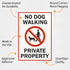 SmartSign "No Dog Walking - Private Property" Label | 10" x 14" Laminated Vinyl
