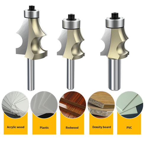 1/4 Inch Shank Architectural Molding Router Bit Industrial Quality Drawing line Bits Woodworking Cutter Tool - 1/2 Inch Cut Dia