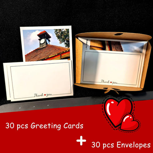 Philbinden 30 Set 4.1 2.8 Inches Thank You Notes with Envelopes x Mini Thank You Cards with Cute Tiny Envelopes
