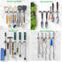 voze 5 Racks and 4 Hooks Mop and Broom Holder Wall Mount, Heavy Duty Storage Tool Racks for Kitchen and Garage