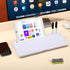 Desk Whiteboard with Storage, Glass Dry Erase Whiteboard, Desktop Office Supplies, Desk Organizers with Accessories