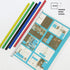Binditek 12 Pack Clear Report Covers - Sliding Bar File Folder, 50 Sheet Capacity, Multi Color