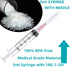 100 Pack 5ml Plastic Syringe with 18 Gauge Needle, Individually Sealed Lab Supplies