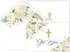 SMUAENSS 24 Pack Christian Thank You Cards, Watercolor Floral Cross Baptism Thank You