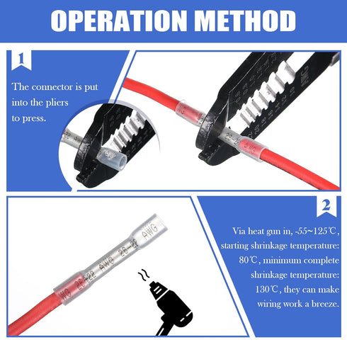 Frienda 1000 Pcs Marine Grade Heat Shrink Butt Connectors - Insulated Crimp Wire Connectors for Boats, Automotive, Home