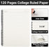 EUSOAR Spiral Notebook, 3 Packs A4 8.5"x11" College Ruled Notebooks, 120 Pages/60 Sheets, Thick Paper for Student