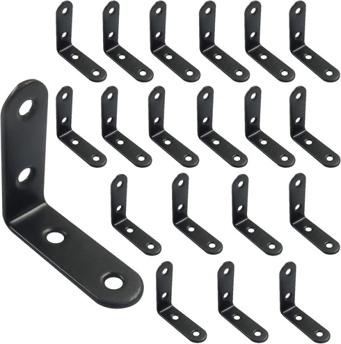 Cionyce 20 2 2 Inch 90 Pcs L Bracket Right Angle Corner Brace, Stainless Steel x DegreeBracket with Screws for Shelves