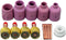 RIVERWELD TIG Large Diameter Gas Lens Collet Kit, 14pcs for WP 17 18 26 TIG Welding Torch