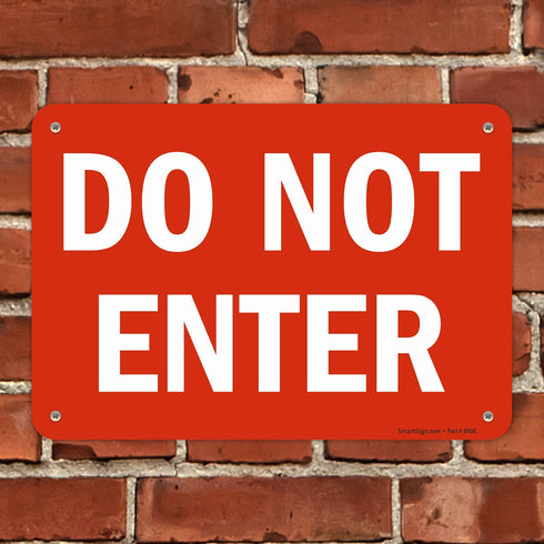 SmartSign "Do Not Enter" Sign, 7" x 10" Plastic