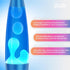Ports,16" JAMBO Beautiful Liquid Lamp with USB Motion Light with Blue Liquid White Wax, Relaxing Nightlight, Mood Light