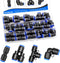 mxuteuk 1/4 Inch OD Push to Connect Fittings, Quick Connect Air Hose Fittings Kit for 1/4 inch Tube (30PCS)
