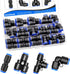 mxuteuk 1/4 Inch OD Push to Connect Fittings, Quick Connect Air Hose Fittings Kit for 1/4 inch Tube (30PCS)