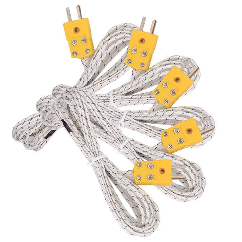 szzijia 5pcs 3M K Type Mini-Connector Thermocouple Temperature Probe, Measure Range -50~700°C