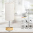 3 Dimmable 14in Dicoool Touch Bedside Table Lamp with USB - Way Wood Lamp for Bedroom Nightstand, Desk Lamp