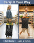 HOSDZOU Rolling Shopping Bag, Small Shopping Cart with Wheels,Collapsible Portable Waterproof Tote for Market & Grocery