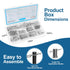 202 Pcs Hardware Pins Assortment Kit, 304 Stainless Steel Hairpin & R Clips, Retaining Fasteners, Cotter Pins