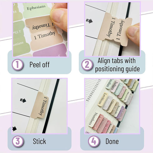 Opps Bible Tabs,Easy Navigation ible Index Tabs,Laminated Bible Tabs for Women Men Study Bible,Bible Labels Tabs,Bible